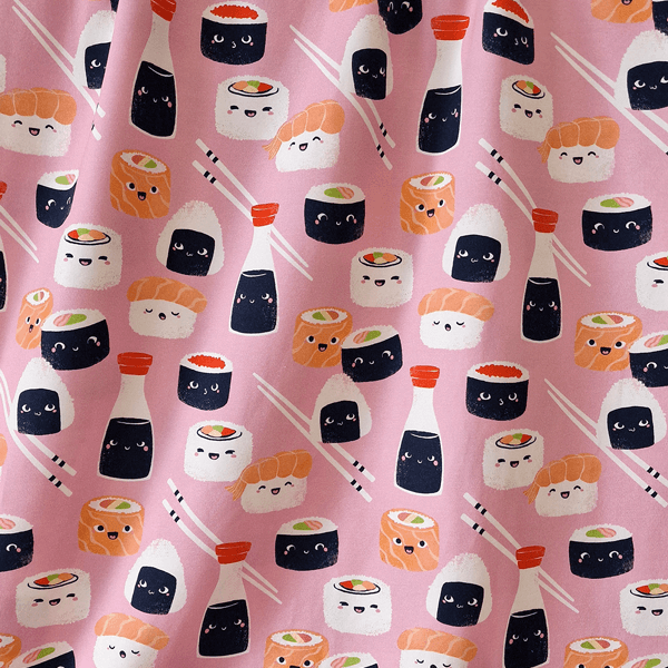 trikookangas sushi pinkki