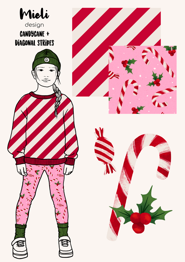 DIAGONAL STRIPES red/natural | Joustocollege | Valmispala 120cm - Image 3