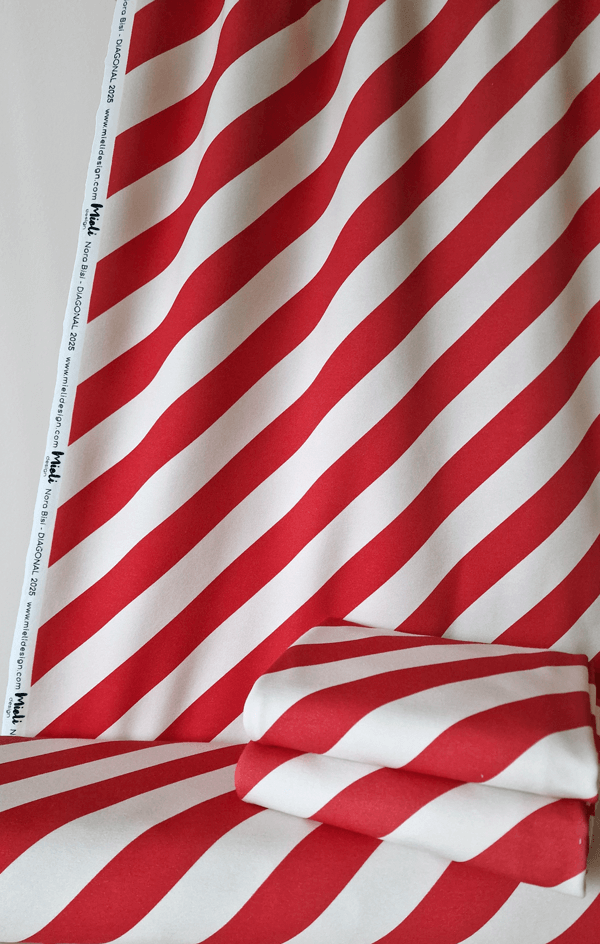 DIAGONAL STRIPES red/natural | Joustocollege | Valmispala 120cm - Image 2